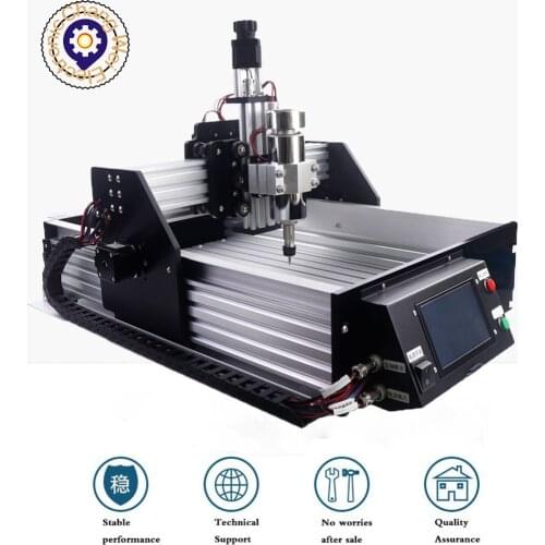 Hot！2634 CNC engraving machine chip polishing pcb desktop DIY relief nema17，400W high-power cold air spindle
