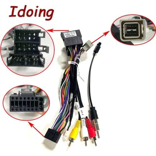 Idoing Car Audio Android Head Unit 16PIN Power Wiring CanBus Cable for LADA