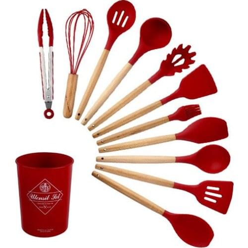 Baking Tools With Storage Box Kitchen Tools Silicone Cooking Utensils Set Heat Resistant Kitchen Non-Stick Cooking Utensils hot