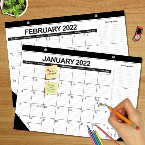 2021-2022 Desk Calendar 18 Months Large Monthly Desk Calendar, July 2021 - December 2022 Wall Calendar for Organizing/Planning