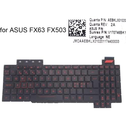 FX503 Norway backlit laptop Keyboard for ASUS ROG FX503VD FX503VM NE Norwegian Nordic computers Keyboards original AEBKLX01020