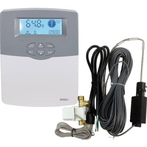 Non-pressure solar water heater controller SR501,110/220V with water temperature and level sensor electromagnetic valve