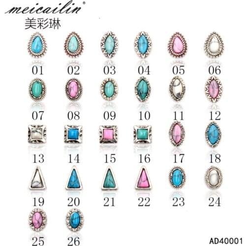 Meicailin 10pcs/bag Silver 3d Metal Alloy Nail Art Decorations New Arrive Alloy Nail Charms Jewelry on Nails Salon Supplies