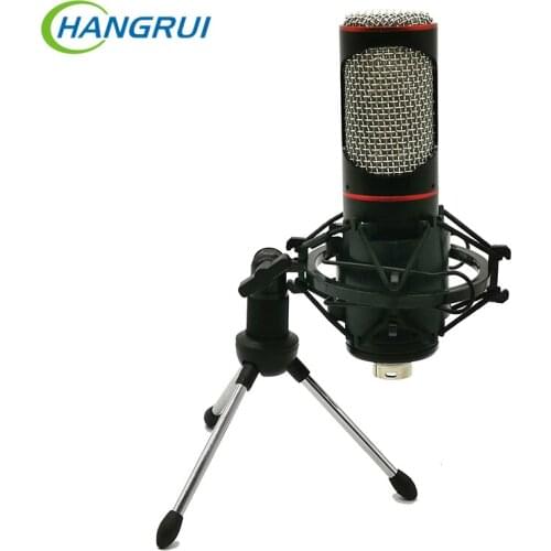 HANGRUI 3.5MM Microphone Metal Recording Microphone Voice Recorder For Net red Live Broadcast K Song Record Voice Game YouTube