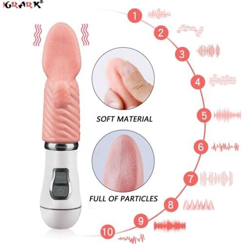 Multi-speed Electric Tongue Vibrators Couple Flirting Sex Toys for Woman Adult Female Vagina Massage G-spot Clitoris Stimulation