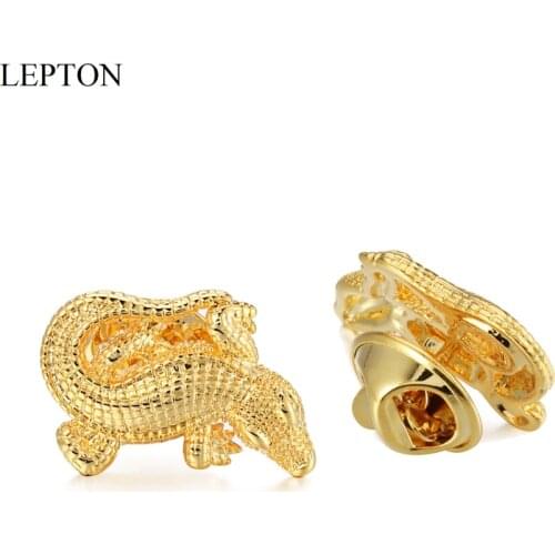 1Pcs Suit Formal Wear crocodile Brooches Metal Accessory Brooch Men Pin Animal Brooch Fashion Jewelry Mens Gift Wholesale
