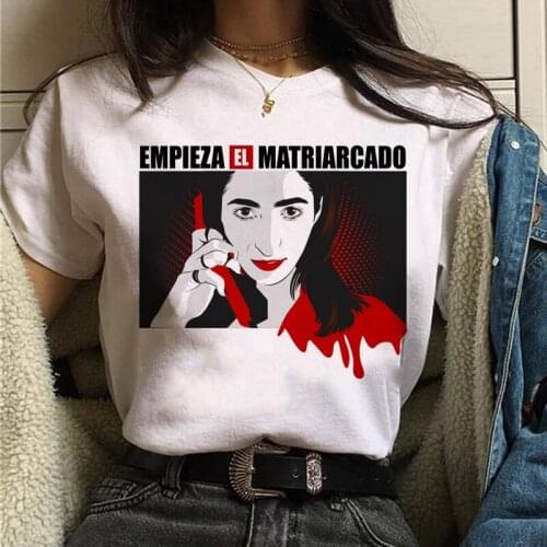 2020 New Money Heist Top Female T-shirts Maycaur La Casa De Papel Tshirt Summer Womens Short Streetwear Ladies Clothes