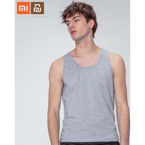 Original xiaomi mijia basic cotton bottoming mens vest 2 pieces soft skin friendly comfortable high quality smart home