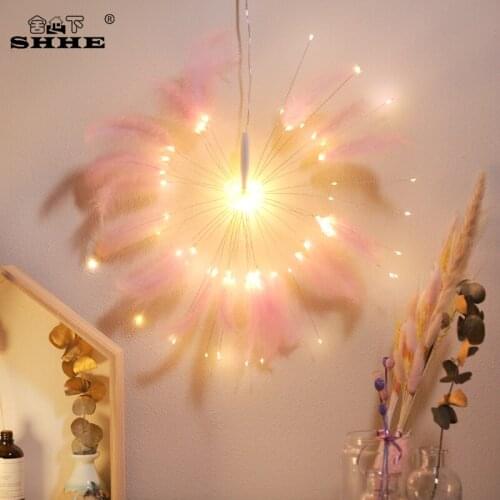 Feather Firework Lamp String Light Valentines Day wedding decoration hot romantic String Outdoor garland Lighting Drop Shipping