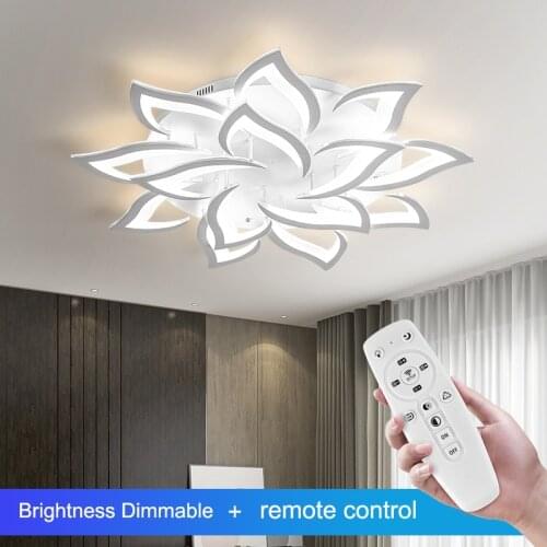 Modern Led Suspension Chandelier for the Living Room Dining Kitchen Bedroom White Acrylic Ceiling Lamp Dimmable Hanging Lighting