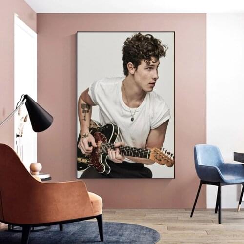 Shawn Mendes Hip Hop Music Singer Star Rap Rapper Poster Canvas Print Art Wall Painting Home Decoration Gift