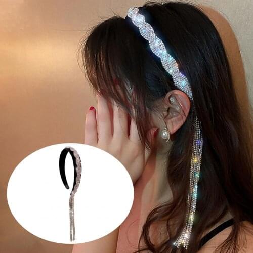 Headband Lightweight Faux Diamond Inlaid Gift Portable Non-slip Wide Head Hoop Gift Home Hair Accessories Party