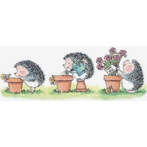 Animal hedgehog Transparent Silicone Rubber Stamp and metal die Sheet Cling Scrapbooking DIY Cute Pattern Photo Album Stamp