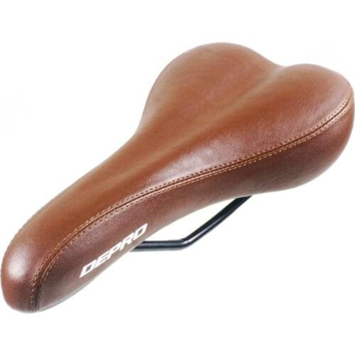 Retro Bicycle Saddle PU Leather Cycling Saddle Vintage Seat Custion Road Bike MTB Sport Saddle Classical Brown/Black Bike Seat
