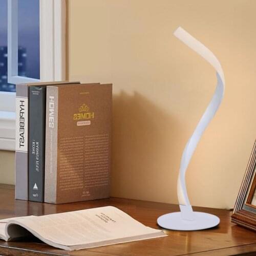 US/EU plug S-shaped decoration living room bedroom table lamp desktop eye protection reading simple and creative night light