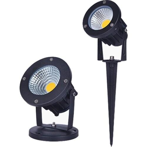 10pcs 5W LED Landscape Lights 220V Waterproof Garden Pathway Walls Trees Flags Outdoor Spotlights with Spike Lawn Lamps