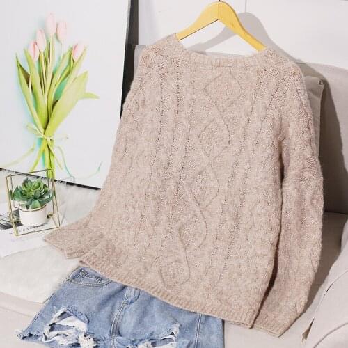 2021 Basic Autumn winter Sweater Women Female Knitted Sweater Slim Long Sleeve Sweater Cheap V Neck Casual Warm Solid