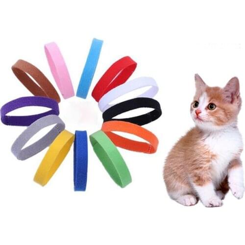 Pet Supplies 12 Pcs Colorful Little Dogs Collors Adjustable Cloth for Baby Puppy Identify Identity Collar Cute Small Cats Collar