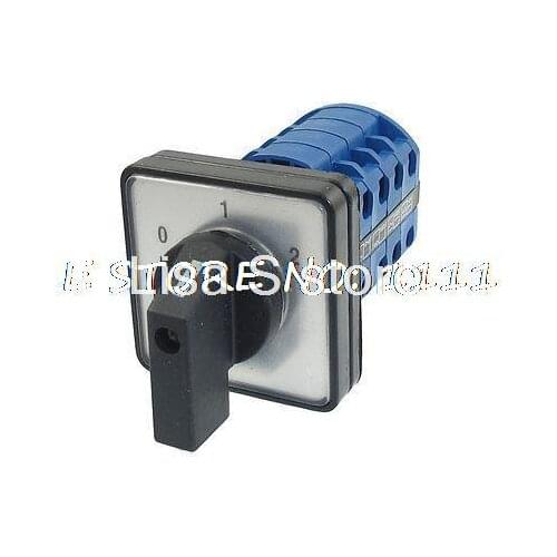 Ui660V Ith 20A 0-1-2 Positions 16 Screw Terminals Rotary Changeover Switch