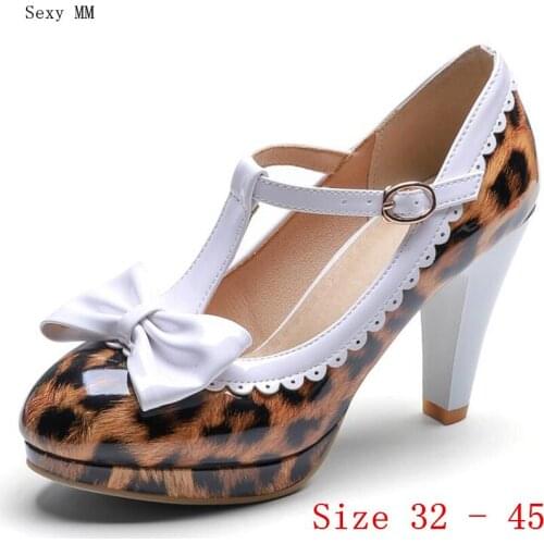 Women High Heel Shoes Platform Pumps Woman High Heels Party Shoes Kitten Heels Small Plus Size 32 33 - 40 41 42 43 44 45