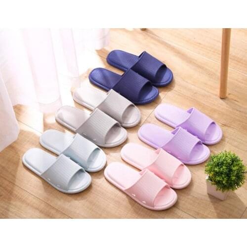 Womens Slippers 2020 New Non-slip Bathroom Hotel Slippers Pvc Plastic Indoor Sandals Mens Plastic Hotel Home Slippers