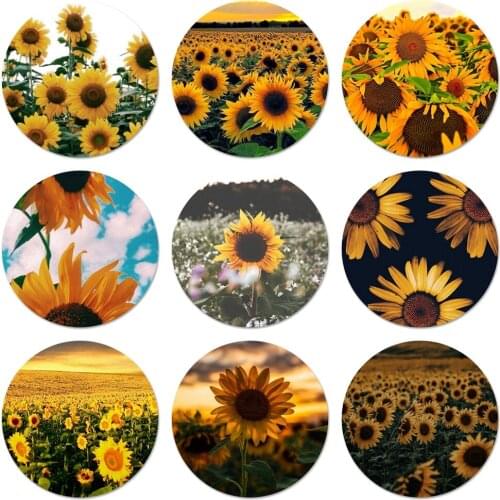 Sunflower Icons Pins Badge Decoration Brooches Metal Badges For Clothes Backpack Decoration