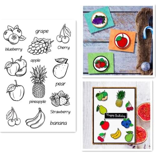 11x16cm Sweet fruit Transparent Silicone Rubber Clear Stamps cartoon Scrapbooking/DIY Easter Childrens toys album