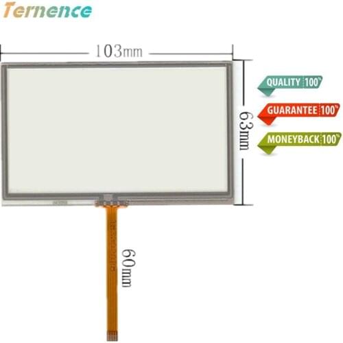 2 Pcs of original New 4.3 inch touch screen glass 103mm*63mm LCD touch panel digitizer touch screen Free shipping