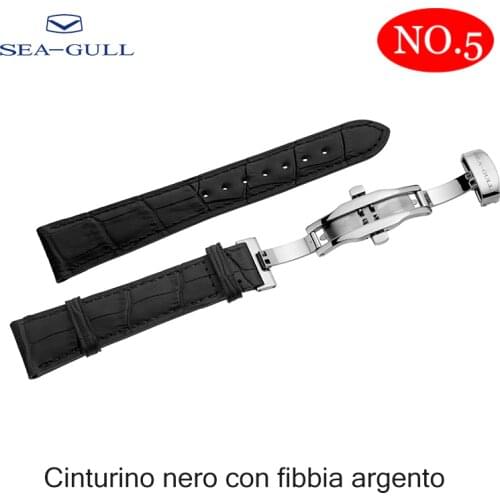 20mm Seagull Watch Orologio da uomo Bracciale Bracciale originale Bracciale in pelle Bracciale in metallo Bracciale in acciaio i