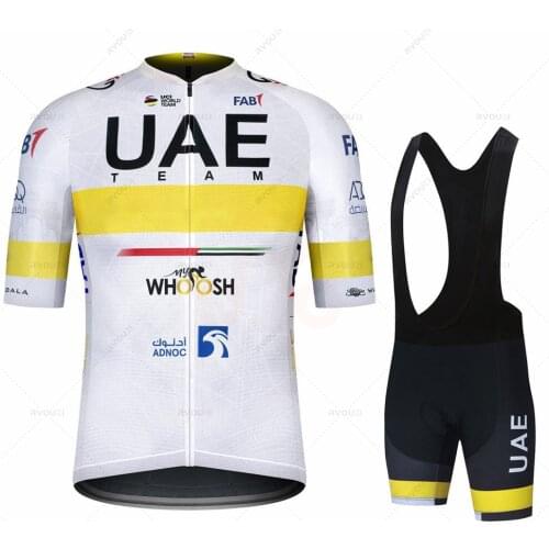 2021 New Cycling Jersey Set UAE Team Cycling Clothing Men Race Road Bike Suit Bicycle Bib Shorts Tops MTB Ropa Ciclismo Maillot