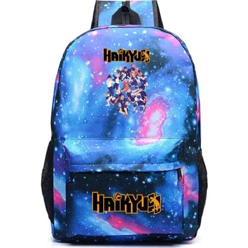 2021 Japan Anime Haikyuu!! Backpacks Teenager Boys Girls Schoolbag Anime Print Canvas Schoolbag Women Men Backpack Laptop Bags