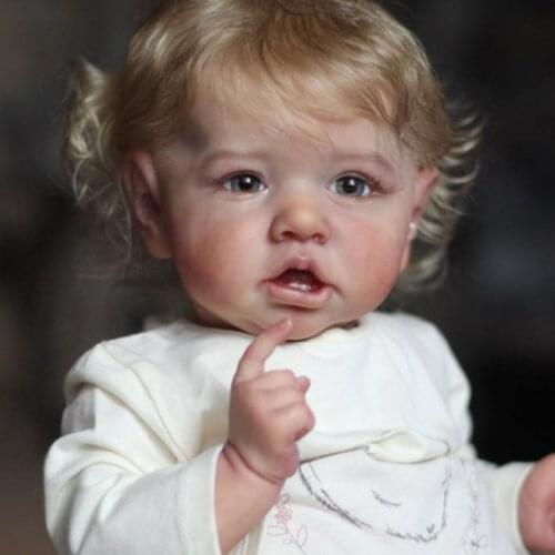 22inch Reborn Doll Kit Unpainted DIY bebe reborn kits infant newborn baby doll mold Parts