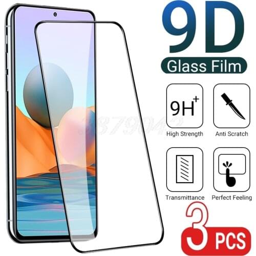 9D Protective Glass For Xiaomi Mi 10 Lite 10T Pro Tempered Screen Protector For Xiomi Redmi Note 10S 10 Pro Max Full Cover Glass