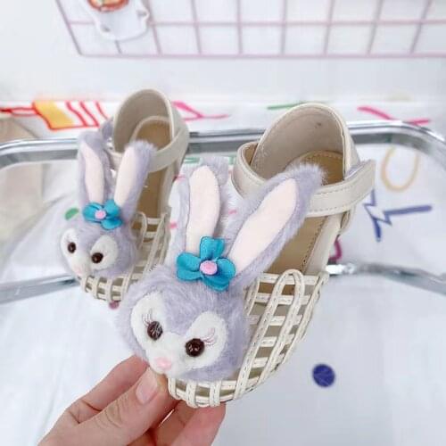 Disney cartoon girls baby soft-soled sandals childrens breathable non-slip flat shoes all-match princess shoes