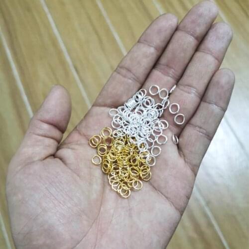200pcs DIY Rings Making Tasbih Gold Silver Color Split Rings Connectors For Bracelet Jewelry Making Supplies DIY