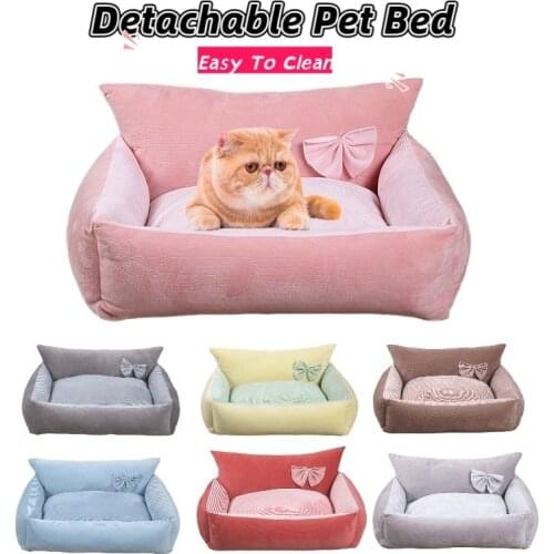 Pet Bed Warm Cushion For Cat Best Pet House Soft Puppy Cat Bed Washable Cat Sofa Mat Dog sleeping House New Cats Bed House