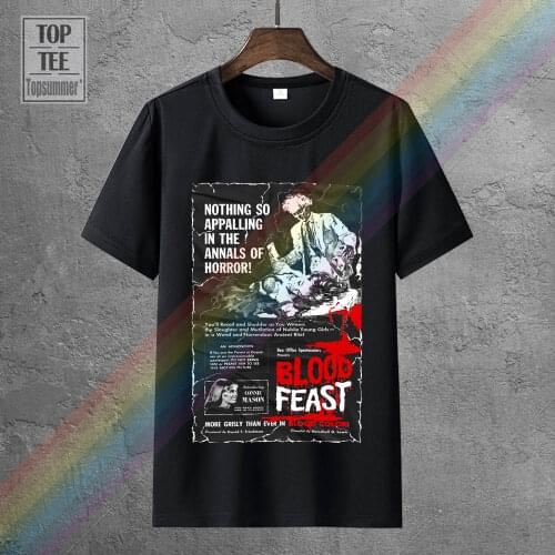 Blood Feast V1 Movie Poster 1963 T Shirt White Black Brick All Sizes S 4Xl