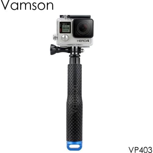 Vamson for GoPro 7 6 5 4 3 Aluminum Retractable Rod Selfie Stick Monopod Tripod Bracket for SJCM for Xiao Mis Yi VP403