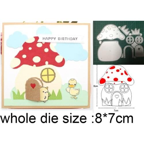 Craft dies Mushroom House Metal Cutting Dies for DIY Scrapbooking dies cuts Embossing Paper Cards Making Stencils dies new 2020