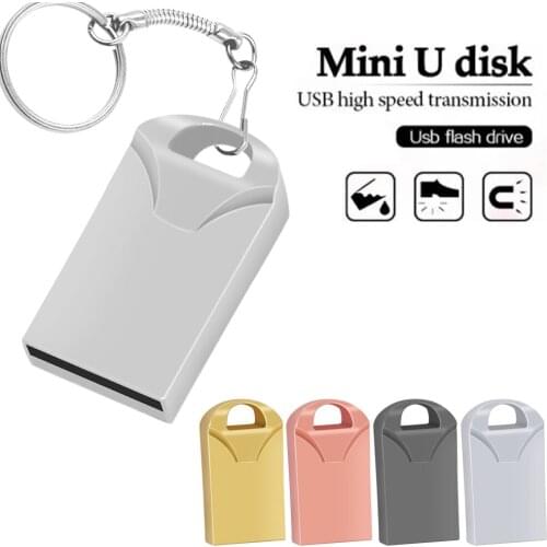 Metal Mini Metal USB Flash Drive 4G 8G 16GB 32GB 64GB memoria usb Pen Drive USB Memory Stick U Disk Gift