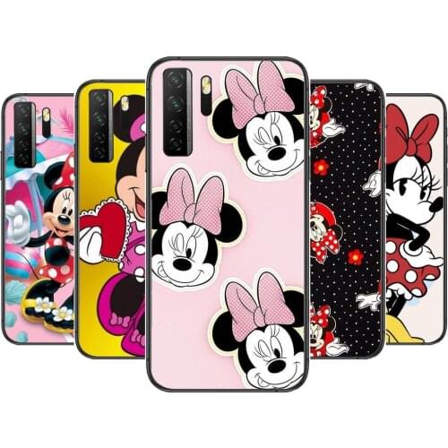 Mickey Cute Minnie Mouse Black Soft Cover The Pooh For Huawei Nova 8 7 6 SE 5T 7i 5i 5Z 5 4 4E 3 3i 3E 2i Pro Phone Case cases