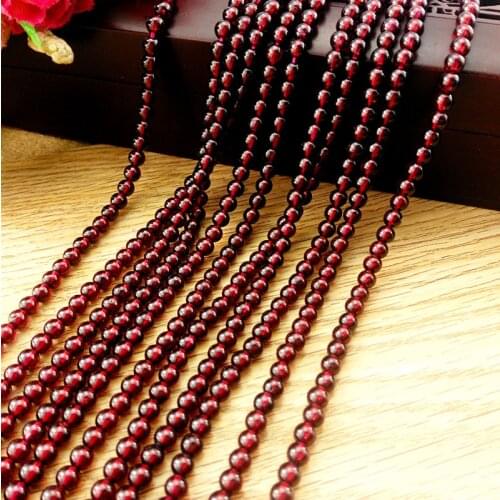 Natural Tartar Red Garnet Bulk Beads Pure Handmade Accessory DIY Pomegranate Bracelet