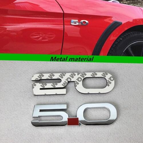 New 3D JDM Style Funny Car Sticker Emblem Badge For Ford Mustang GT 5.0 Letter Number Metal Tuning Auto Car Styling Accessories