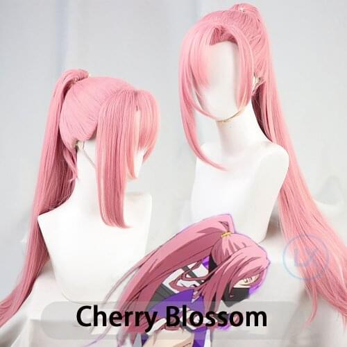 Anime SK∞ Cherry Blossom Cosplay Wig Long Straight Pigtail Pink Ponytail Heat Resistant SK8 the Infinity SK Eight Halloween