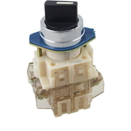 AC 660V 10A 4 Screw Terminals Three 3 Positions Panel Mount Rotary Select Selector Switch 22mm 7/8" LAY3-1131