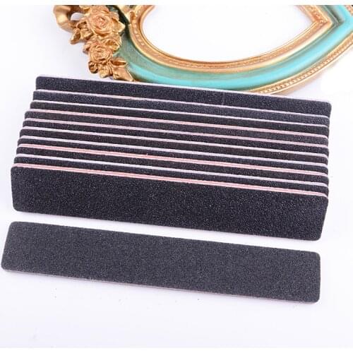 50PCS Wholesale Black Nail Art File 100/180 Buffer Nail Art Sanding Files Salon Manicure UV Gel Tip Pedicure Tool Lime a ongle