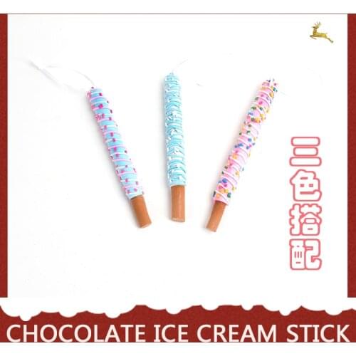 Customized Christmas decoration supplies clay simulation ice cream pendant pendant Christmas tree shopping mall