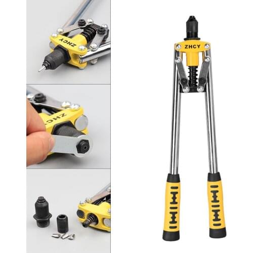 3.2-4.8mm Rivet Gun Manual Riveter Double Handles Nail Gun Hand Riveter Screw 5880N Gun Rivet Gun