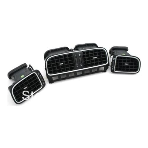 Dash Air Vent With Car Styling Chrome Trim & Piano Black For Volkswagen For VW Polo 6R