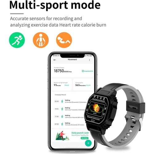 Sport Watch Tracker Fitness Waterproof Smart Watch with Heart Rate Touch Screen Watch Sleep Monitor for IOS Android Phone